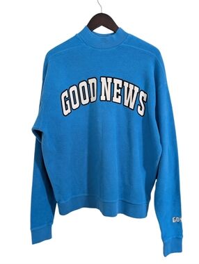 Simple Gospel Good News Blue Fleece M - Justin Bieber Christian Streetwear